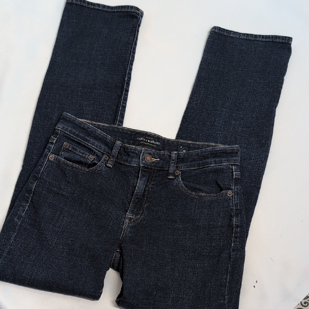 Lucky Brand Women's Dark Indigo Straight Leg Jeans